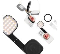 ZwaitL Luz compacta y atractiva para teléfono que resalta la batería de larga duración, USB, crea carga rápida y LED modificable para uso autorretrato