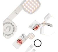 ZwaitL Luz compacta y atractiva para teléfono que resalta la batería de larga duración, USB, crea carga rápida y LED modificable para uso autorretrato