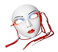 ZwaitL Masquerade Pintado a Mano Halloween Chino Tradicional Escenario Juego de Halloween Cosplay Accesorios para Mujer Pintado a M