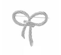 ZwaitL Moderno broche de lazo trenzado con adorno exquisito para solapa, accesorio de vestir de moda para citas de uso diario, SizeApprox.4.6x4.9cm/1.81x1.92inches, Metal