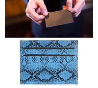 ZwaitL Moderno tarjetero de piel sintética compacta que mantiene tus tarjetas almacenadas de forma segura para uso diario esencial de negocios, diseño de serpiente de moda, f, Mass Beauty