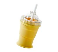 ZwaitL Molde de Esfera de de Silicona de Calidad alimentaria, con Vaso Plegable y Pajita para cócteles, Whisky, Bloque de congelación de elastómero