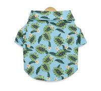ZwaitL Mono para perros para mascotas, camisa de verano para viajes, caminar, camisa con estampado de hojas para camisas pequeñas para grandes custome para verano, divertido para hojas pequeñas