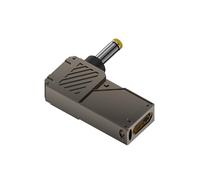 ZwaitL Pantalla Digital portátil USB C a Adaptador de Corriente Directa PD100W Tipo a Macho para Panel Solar y estación de energía Tipo Carga rápida