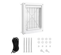 ZwaitL Puerta para Mascotas Nueva Pantalla Segura con Cerradura Perros Aire Libre Gatos Puerta de Ventana Entrada de Pared libremente Bonito jardín Fácil de Instalar para Vidrio Perro para de