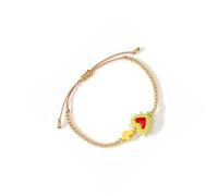 ZwaitL Pulsera ajustable con cuentas de corazón entrelazadas para uso diario, elegante, unisex, joyería espiritual unisex, talla única, como se describe