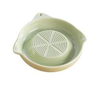 ZwaitL Rallador manual de ajo y jengibre, herramienta de molienda de verduras de cerámica para refrescar puré condimento en hogares, cocina, rallador manual de jengibre