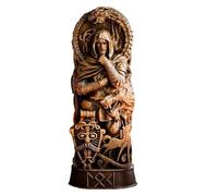 ZwaitL Resins Vikinges - Figuras en miniatura de mitología nórdica, estatua de Dios nórdico, centros de mesa, centros de mesa Thors/Loki/Freyja, decoración de mesa
