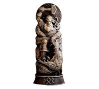 ZwaitL Resins Vikinges - Figuras en miniatura de mitología nórdica, estatua de Dios nórdico, centros de mesa, centros de mesa Thors/Loki/Freyja, decoración de mesa