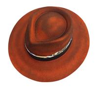 ZwaitL Sombrero de lana Homburg de lana para vacaciones, parte superior Panamá, Porkpie, sorpresa, novio, padre, tío, casual, festival al aire libre