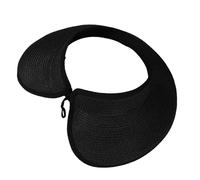 ZwaitL Sombrero de paja cómodo y ajustable para mujer, ideal para viajes y deportes al aire libre, sombrero de sol clásico, Negro, Talla única