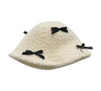 ZwaitL Sombrero de pescador con lazo para mujer, para invierno, para estudiantes, al aire libre, ciclismo, esquí, escalada, clima frío, mantiene el calor, sombreros de punto para mujeres, para adultos