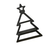 ZwaitL Soporte de madera tallada con forma de árbol de Navidad para decoración del hogar de temporada, estante de almacenamiento flotante para colgar en la pared, estante de madera