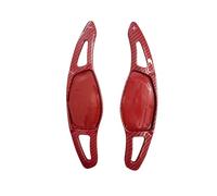 ZWBC 2 Piezas Levas Cambio Volante para Audi RS8 2017-2021, Shift Paddle Durable Paleta de Cambio Extensión Accesorios,Red Carbon Pattern