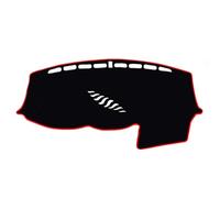 ZWBC Alfombrilla para Salpicadero para Ford Focus S 2012-2018, Alfombra Antisol Antideslizante Salpicadero de Coche Alfombrilla Accesorios,Left Hand Drive-Red