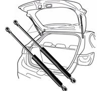 ZWBC Amortiguador De Gas para Portón Trasero para Renault Grand Scenic III (JZ) 2009-2015(OEM:904510005R)-66.4cm, 2 Piezas Maletero Gas para Puerta Trasera de Coche Varilla Soporte