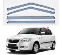 ZWBC Deflectores de Viento para Skoda Fabia MK2-5J 2008-2014, Lluvia Deflectores Impermeable Durable Set de Deflectores de Aire Coche Accesorios