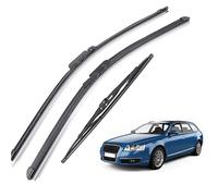 ZWBC Juego De Escobillas Limpiaparabrisas Delanteras Y Traseras para Audi A6 C6 4F Allroad Quattro 2006-2011, Durable Parabrisas Ventana Lluvia Cepillos