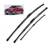 ZWBC Juego De Escobillas Limpiaparabrisas Delanteras Y Traseras para Audi Q7 4M 2016-2024, Durable Parabrisas Ventana Lluvia Cepillos