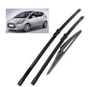 ZWBC Juego De Escobillas Limpiaparabrisas Delanteras Y Traseras para Hyundai IX20 26"+14"+12" 2010-2020, Durable Parabrisas Ventana Lluvia Cepillos