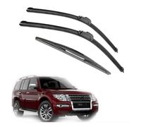 ZWBC Juego De Escobillas Limpiaparabrisas Delanteras Y Traseras para Mitsubishi Pajero Shogun Montero V80 V87 V93 V97 2007-2020, Durable Parabrisas Ventana Lluvia Cepillos