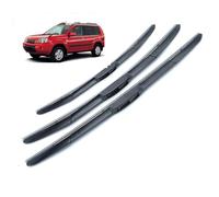 ZWBC Juego De Escobillas Limpiaparabrisas Delanteras Y Traseras para Nissan X-Trail T30 24"+16"+17" 2000-2007, Durable Parabrisas Ventana Lluvia Cepillos