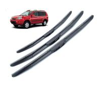 ZWBC Juego De Escobillas Limpiaparabrisas Delanteras Y Traseras para Nissan X-Trail T30 24"+16"+17" 2000-2007, Durable Parabrisas Ventana Lluvia Cepillos
