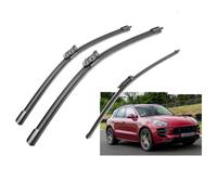 ZWBC Juego De Escobillas Limpiaparabrisas Delanteras Y Traseras para Porsche Macan 95B 24"+20"+16" 2014-2017, Durable Parabrisas Ventana Lluvia Cepillos