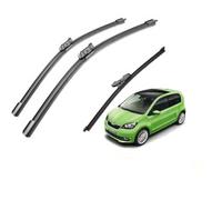 ZWBC Juego De Escobillas Limpiaparabrisas Delanteras Y Traseras para Skoda Citigo 2011-2021 24"+16"+10", Durable Parabrisas Ventana Lluvia Cepillos