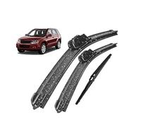 ZWBC Juego De Escobillas Limpiaparabrisas Delanteras Y Traseras para Suzuki Grand Vitara 2005-2015, Durable Parabrisas Ventana Lluvia Cepillos