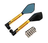 ZWBHNB Espejos Retrovisores Laterales para Motocicleta para Suzuki B-King GSF1250 GSF600 Gladius SFV650 SV650 SV1000 GSR600. Espejo Decorativo(Oro)