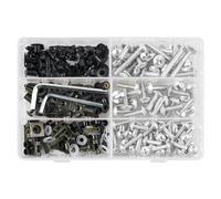 ZWBHNB Kit De 253 Tornillos para Carenado Parabrisas Motocicleta para para CBR300R para CB650R NC750X VFR800R NSR250R Y Clips Fijación M6 M5 Kit Completo De Tornillos Carenado(Plata)