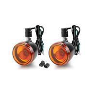 ZWBHNB Luces de Señal de Giro Luz De Señal De Giro De Motocicleta, Luz Intermitente Delantera Ámbar para Harley Sportster 883 1200 Dyna Softail 12 Luz Intermitente(Negro 3)