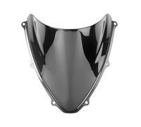 ZWBHNB Parabrisas Doble Burbuja para Motocicleta, Deflectores De Viento Protector Pantalla para Suzuki GSX-R 600 750 R GSXR600 GSXR750 2006 2007 Deflector De Viento(Negro)