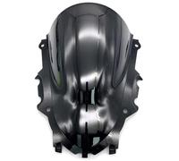 ZWBHNB Parabrisas Motocicleta para YZF-R3 YZF-R25 2019-2023 Deflectores Visera Doble Burbuja Sport Racing con Carenado Viento Y Alerón Extensión Spoiler(Negro)