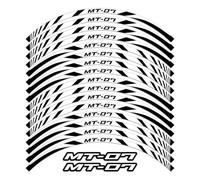 ZWBHNB Pegatina Borde Ruedas Pegatinas para Llantas De 17 Pulgadas para Motocicleta para Y&amaha MT07 MT-07 MT 07, Cinta Reflectante Resistente A La Intemperie Calcomanías Ruedas(Blanco)