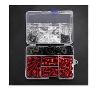 ZWBHNB Tornillos para Carenado De Motocicleta para Tenere 700 MT07 TMAX 500 560 FZ6 Xmax MT 09 MT03 Kit, Clips Fijación Y Tuerca Kit Completo De Tornillos Carenado(Rojo)