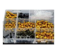 ZWBHNB Tornillos para Parabrisas De Motocicleta para para CBR1000F SC24 1993-1998 Kit Completo, Tuercas Ajuste Rápido, Arandelas Laterales Kit Completo De Tornillos Carenado(Oro)