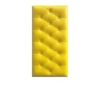 ZWCSHUU Acolchado de Pared Anticolisión Pegatinas de Pared 3D Autoadhesivas, Gruesas, anticolisión, for Dormitorio Infantil, Sala Estar, cojín Espuma Suave 60 x 30 cm(Yellow)