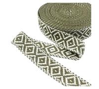 ZWCSHUU Adorno jacquard Cinta de algodón 25 mm for bolsas, 2, 4, 8 o 10 metros, cinta jacquard, decorativa for coser, al bies, ribetes(OliveGreen,25mm-4Meters)