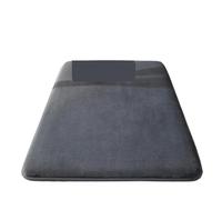 ZWCSHUU Alfombrilla Baño Alfombra de suelo Color sólido terciopelo Coral 50x80cm, alfombra antideslizante absorbente agua for puerta sala estar y baño, for pies for dormitorio(Grey,50x80cm 2PCS)