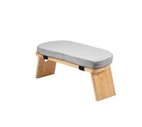ZWCSHUU Banco de meditación Banco de oración Plegable bambú for Yoga con cojín y Bolsa Transporte, Taburete ergonómico for arrodillarse, for Sentarse en Interiores Exteriores, for Pensar(Grey)