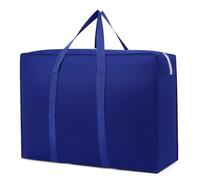 ZWCSHUU Bolsa de Almacenamiento para Cojines Jardín Bolsa Plegable de Gran Capacidad for Guardar Ropa y colchas, Resistente al Polvo extraíble, for Viajes mudanzas, Ahorra Espacio(Blue,80x55x25cm)