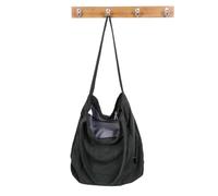 ZWCSHUU Bolso de hombro elegante for mujer, bolso pana color sólido, mano gran capacidad, bolsos for exteriores Bolso De Pana(Green)