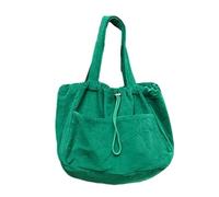 ZWCSHUU Bolso de mano suave y cómodo, elegante bolso pana for mujeres niñas Bolso De Pana(Green)