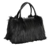 ZWCSHUU Bolso tote de felpa Bolso de mano piel sintética for mujer, color liso, for otoño e invierno, viaje(Black)