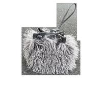 ZWCSHUU Bolso tote de felpa Bolsos de hombro felpa lana sintética for mujer, bolso tipo cubo con cordón piel for niñas, mano pelo for(GRAY)