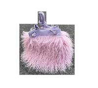 ZWCSHUU Bolso tote de felpa Bolsos de hombro felpa lana sintética for mujer, bolso tipo cubo con cordón piel for niñas, mano pelo for(Light Purple)