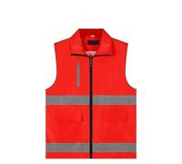 ZWCSHUU Chaleco de Seguridad Chaleco de voluntario con logotipo impreso, actividad trabajo en equipo, campaña bienestar público, ropa(Color3,4XL)