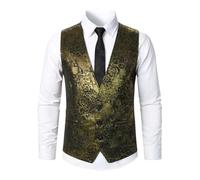 ZWCSHUU Chaleco Hombre Vestir Chaleco de traje for hombre, chaleco estilo informal tela con textura for, for boda, cena, fiesta, conferencia(M)